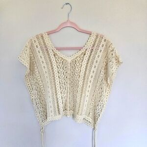🐪Boho crotchet boxcut top
